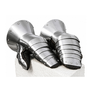 Guantelete Medieval de Acero Suave con Guantes de Cuero, Armadura Completa para Cosplay, Disfraz Histórico, Feria Renacentista y Halloween - Product Image 1