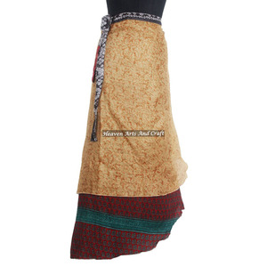 <b>Full</b> <b>Length</b> Jaipur Style Wraps <b>Skirt</b> Boho Stylish Multi Color Summer Wear Comfortable Fashion Boho Hippie Free Size Gypsy Women - Product Image 5