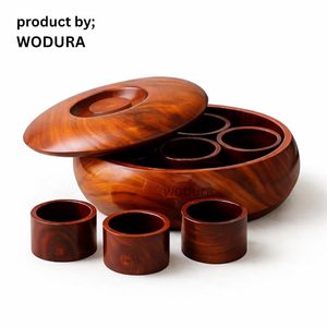 Wodura <b>Wooden</b> Spice Jar Set With Lid Polished Traditional Kitchen Storage Container 8 <b>Piece</b> Set - Product Image 3