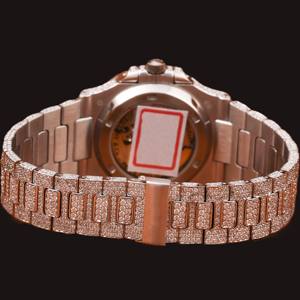 Colección Exclusiva: Nuevo Reloj Cuadrado con Diamantes de Moissanita en Oro Blanco, Totalmente Cubierto de Piedras, Estilo Hip Hop, un Regalo Lujoso para Alguien Especial - Product Image 3