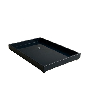 Bandeja Redonda de Lacado Vietnamita con Estampado de Animales del Bosque y Asas para Mesa de Centro, Estilo Moderno Rústico - Product Image 3