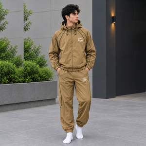 Men Elastic Cuff Windbreaker Jacket Lightweight Outdoor Shell Custom Made for Private Label Fashion Collections - Product Image 4
