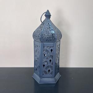 โคมไฟเหล็กโมร็อกโกโบราณทำมือ สำหรับแขวนตกแต่งบ้าน สวน งานแต่งงาน รอมฎอน อีด ของตกแต่งงานฝีมือ - Product Image 4