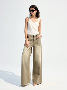 Servicio del fabricante: Jeans de mezclilla de moda urbana para mujer, de pierna ancha y estilo holgado, con lavado Monkey y efecto desgastado - Product Image 6