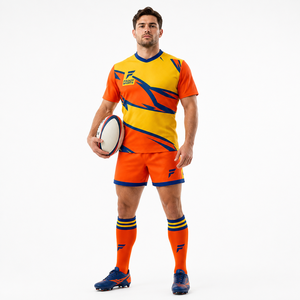 Ensemble de maillots de rugby sublimés avec logo personnalisé de haute qualité, respirant, uniforme de rugby professionnel pour hommes, vêtements de sport pour l'entraînement en équipe - Product Image 3