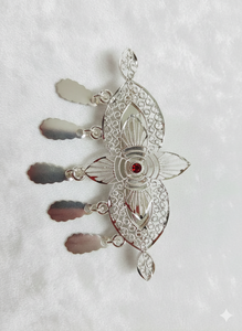 Peigne à cheveux MOLL JEWELLERS fait main, écologique, imperméable, élégant, en alliage, avec pampilles, fleurs et paillettes, 15 cm - Product Image 2