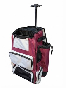 Rolling <b>Wheeled</b> 600D Nylon Baseball Equipment <b>Bag</b> with Spacious Catcher Bat Storage for Softball Training Outdoor Use - Product Image 5