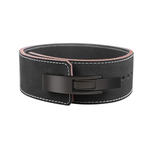 Leather Weight Lifting Belt Men Adjustable Waist Support Double Buckle Strength Training Fitness Equipment Brown - Product Image 5