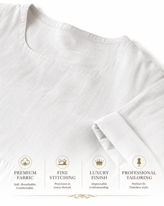 Wholesale Linen Cotton Women Midi <b>Dress</b> Eco Friendly <b>White</b> Simple Bohemian Party <b>Dress</b> Luxury Neck Sleeveless Cuffed Breathable - Product Image 5