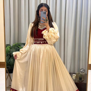 Custom Logo Casual Party Wear Afghani Dress Women Handmade Embroidery With Old Coins <b>Patch</b> Work Afghan Kuchi Dresses Adults - Product Image 3