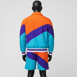 Hot Selling Casual Solid <b>Men's</b> <b>Summer</b> Lightweight Windbreaker Short Set Outdoor Quick Dry Windbreaker Zipper <b>Jacket</b> & Shorts Set - Product Image 6