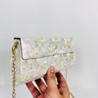 Bolso de Mano Tipo Clutch, Estilo Moderno, Antiguo y Vintage, para Bodas, Marca Sam Global Export, Chapado en Oro, Aluminio Pulido, Forma Personalizada
