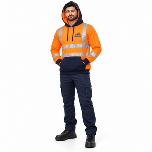Sudadera con Capucha de Alta Visibilidad con Cinta Reflectante para Trabajadores de la Construcción, Equipos de Carreteras y Equipos Industriales al Aire Libre, para Ropa de Marca Empresarial - Product Image 3