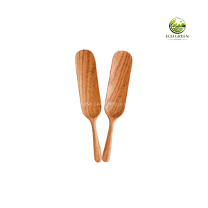 Juego de espátulas de madera de acacia premium de 3 piezas, utensilios de cocina resistentes al calor, espátula ranurada, utensilios de cocina antiadherentes, logotipo personalizado - Product Image 4