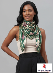 Foulards carrés de qualité supérieure Tissu léger Impression personnalisée Accessoires de mode élégants pour femmes Parfait pour la vente en gros - Product Image 2