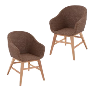 Chaises de jardin en rotin Prix de gros Meubles de patio Chaises en rotin avec pied en bois à vendre - Product Image 5