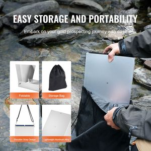 Kit Pieghevole per la Ricerca dell'Oro (50 Pollici, 23 Pezzi) per la Prospezione in Viaggio - Facile da Montare e Portatile - Product Image 5