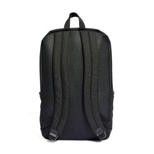 Nylon Backpack With Adjustable Strap Zipper Closure Unisex Casual Daily Use 20-<b>30L</b> Capacity Solid Black Design - Product Image 3