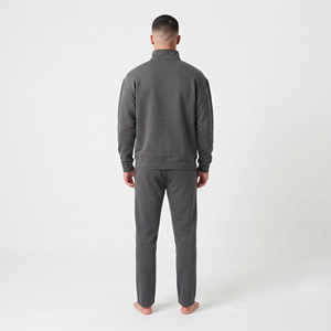 Ensemble de survêtement tendance pour homme, personnalisé, demi-zip, coupe ample, en coton - Product Image 6
