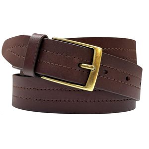 Nuevo Cinturón Casual de Cuero Vacuno Vintage para Hombre con Hebilla de Aleación - Impermeable, Ecológico, Transpirable y Duradero, con Logotipo Personalizable - Product Image 1