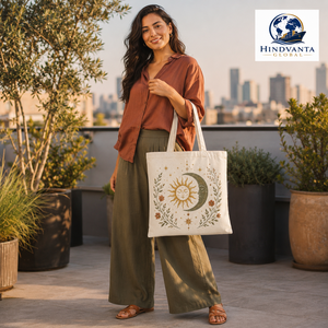 Sac fourre-tout en toile de coton durable avec cordon de serrage, logo personnalisé imprimé, sac à bandoulière réutilisable pour la plage, les voyages quotidiens - Product Image 6