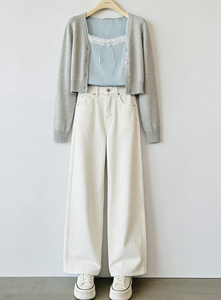 Women's Eco-Friendly Slim Fit Short Sleeve T-Shirt Square Neck Lace Bow Simple Patchwork Breathable Cute Knit Casual Sporty - Product Image 6