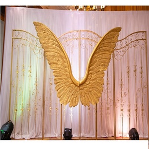 Cadre de porte en métal doré de luxe, décoration de porte en métal avec support de papillon pour décoration de mariage, porte en métal Unique de mariage - Product Image 1