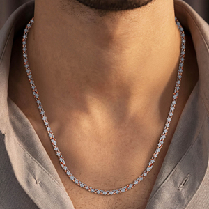 Collier pendentif cercle en or jaune 14 carats avec diamant de laboratoire taille brillant, design étoile ouverte, halo étincelant, tendance, pour homme, mariage - Product Image 4