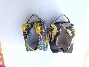 Vibrant Jungle Printed Quilted Cotton Pouch <b>Vanity</b> Bags Travel Cosmetic Bags Organizer Exotic & Sustainable Statement Piece - Product Image 3
