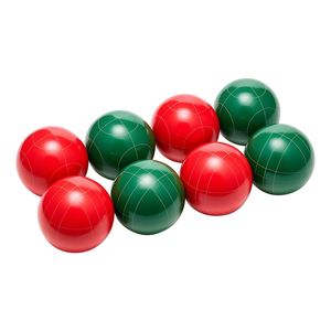 Set di Bocce per 2-8 Giocatori, Palline in Resina da 107 mm, Pallino Rosso e Verde, Borsa per il Trasporto e Corda di Misurazione per Giochi da Spiaggia - Product Image 1