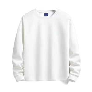 Custom Men Crewneck Sweatshirt Boys Long Sleeve Solid Lined 100% Cotton Winter Casual <b>Warm</b> <b>Fleece</b> Pullover Tops - Product Image 1