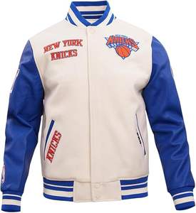 Veste universitaire classique unisexe, couleur d'équipe, col montant, logo sur le devant, écologique et coupe-vent - Product Image 1