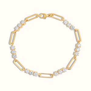 Pulseras de Cadena Fina con Eslabones Redondos de Plata de Ley S925 con Diamantes Cultivados en Laboratorio VVS, Simples y Elegantes, que Atraen la Buena Fortuna, para Damas - Product Image 5