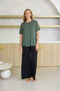 Camiseta de verano para mujer, informal, con cuello redondo, manga corta, a la moda - Product Image 2