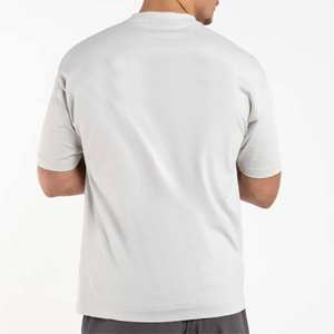 Camiseta de Cuello Redondo para Hombre, Color Gris Claro, 100% Algodón, Manga Corta, Informal, Básica, Personalizada, de Secado Rápido, 220g - Product Image 3