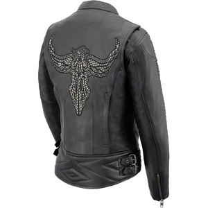 SAMROZ SPORTS Ladies Women's Embossed Leather Jacket - Product Image 3