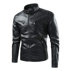 High Quality Eco-friendly Quilted Leather <b>Jacket</b> <b>for</b> <b>Men</b> Winter Comfortable Front Logo High Street Style - Product Image 3