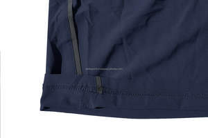 Chándal de nailon y poliéster con cremallera para hombre, pantalones cortos de malla impermeables y ligeros para correr, para Fitness, entrenamiento atlético, gimnasio - Product Image 2