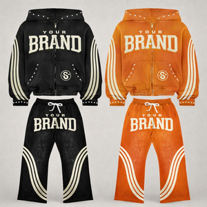 Wholesale Kids Tracksuits Custom <b>Boys</b> Zip <b>up</b> Hoodie and Sweatpants Set Acid Wash Sweat suit Sun Faded Streetwear Clothing - Product Image 6