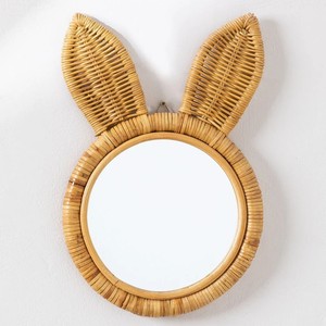 กระจกหวายขนาดเล็ก รูปแมวน่ารัก สำหรับตกแต่งผนังห้องเด็ก ราคาถูกที่สุด - Product Image 4