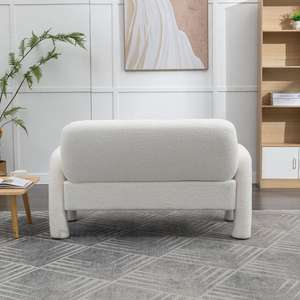 Zenvy 51 \ "Sofá de diseñador moderno con brazo curvo Asientos minimalistas juguetones para sala de estar contemporánea - Product Image 4