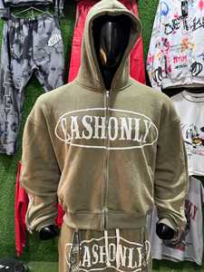 Conjunto Deportivo Premium con Capucha, Grueso, Impermeable, Ecológico, Holgado, de Dos Piezas, Estilo Casual Urbano - Product Image 4