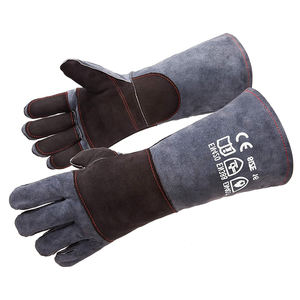 Guantes de Soldadura de Cuero Genuino con Aislamiento Térmico, Puño Largo, Personalizables, Antideslizantes, Duraderos y de Protección - Product Image 1