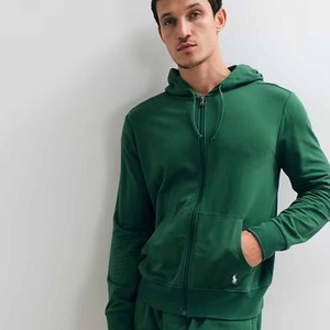 Ensemble de survêtement décontracté 2 pièces en coton vert pour homme avec sweat à capuche zippé – Collection 2026 – Idéal pour la vente en gros - Product Image 5