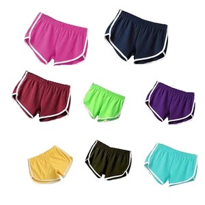 Shorts tricotés unis pour femmes, taille élastique, séchage rapide, style sportif, taille mi-haute, coupe régulière, vente en gros, fabricant OEM - Product Image 5