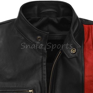 Chaqueta de Cuero de Moda para Mujer, Nueva, Moderna, de Manga Larga, con Cuello Alto y Diseño de Cintura Ajustada - Product Image 3