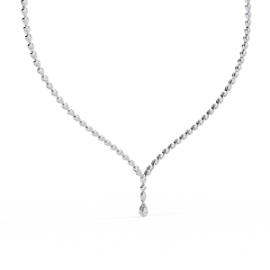 Collar de Oro Blanco de 18K con Diamante Cultivado en Laboratorio, Colgante en Forma de Pera, Joyería Clásica para Bodas y Uso Diario - Product Image 3