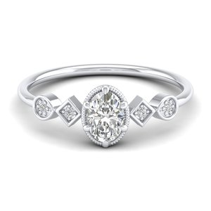 Bague de fiançailles REYES en or massif 14 carats, diamant ovale de 0,86 carat cultivé en laboratoire, prix de gros, pour femmes, bijoux certifiés IGI - Product Image 5