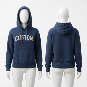 Sweat-shirt à capuche personnalisé en coton vert avec poche, design unisexe, vêtement décontracté pour l'automne - Product Image 5