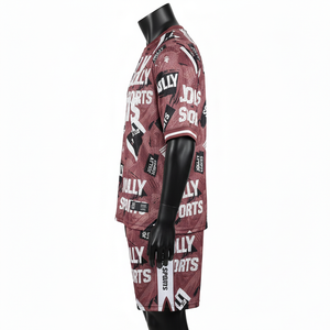 Ensemble short et maillot en mesh pour homme, tissu polyester mesh haute qualité, GSM, évacuation de l'humidité, logo sublimé, ensemble short pour homme - Product Image 3